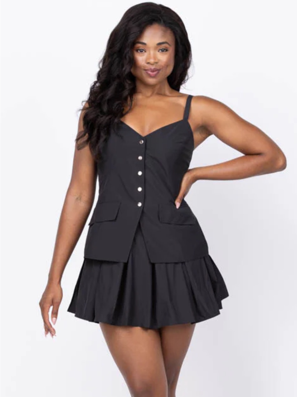 Amanda Uprichard Wesley Skort Romper In Black Nwt Size Medium